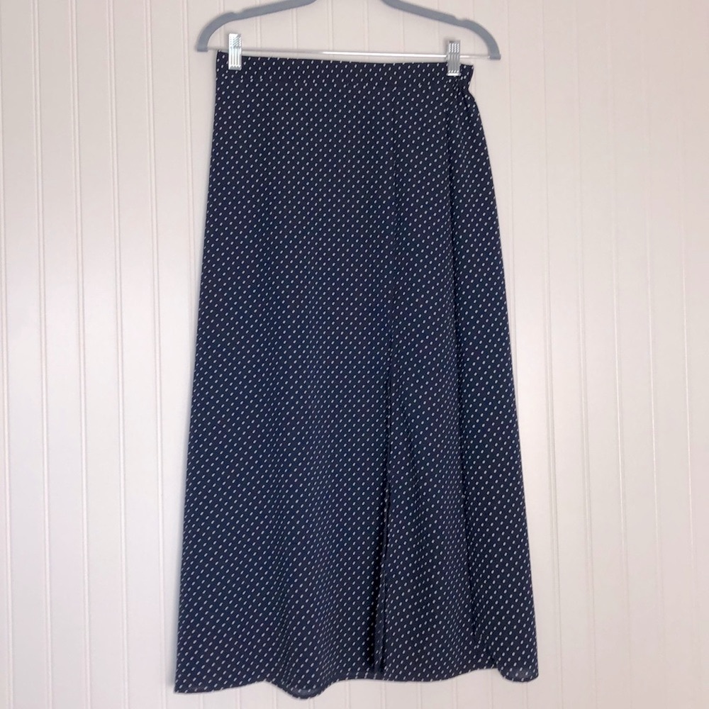 Polka Dot Navy Maxi Skirt Size L